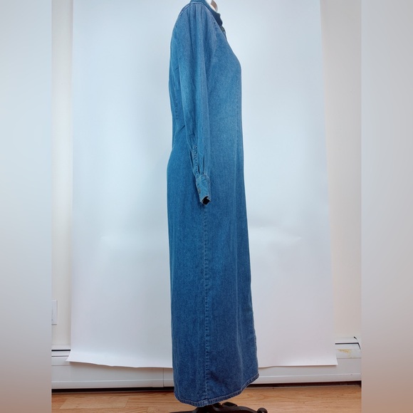 Moda International Long Denim Shirts Dress Size Medium - Picture 6 of 13
